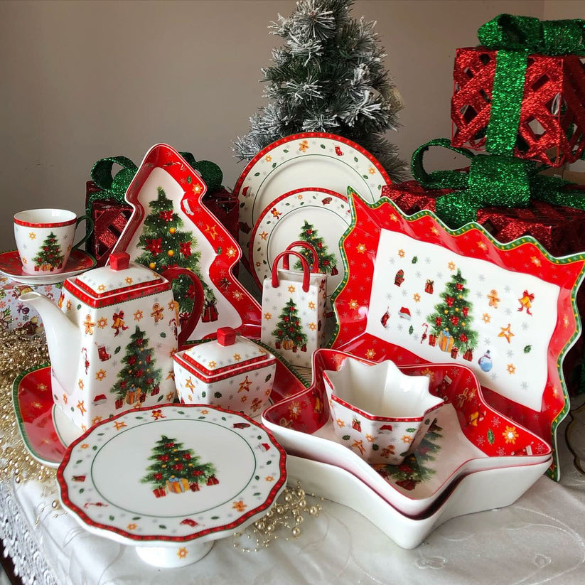 27-Piece Premium Christmas Dinnerware Set