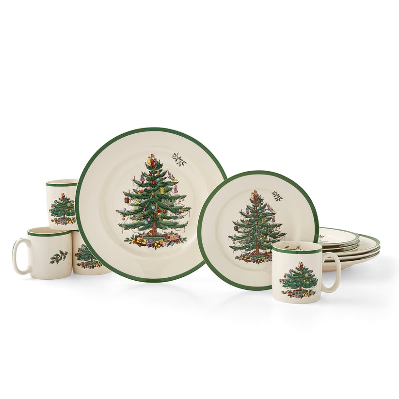 Christmas-Themed Dinner Set – 12 Pieces