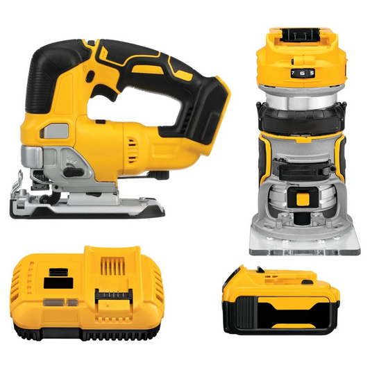 Cordless Brushless Woodworking Tool Combo Kit with 5.0Ah Battery