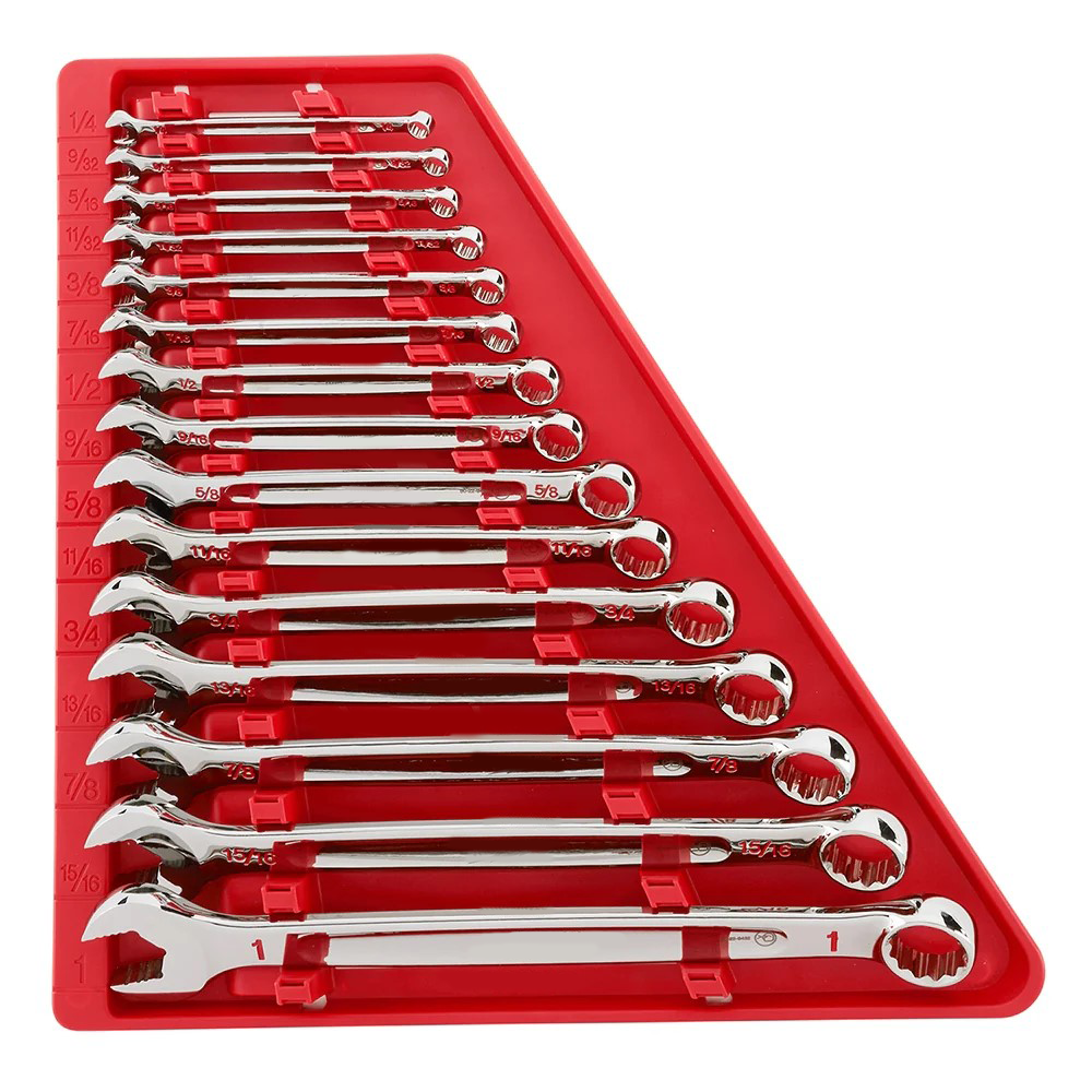 15-Piece Combination Wrench Set – SAE Sizes, Professional Precision