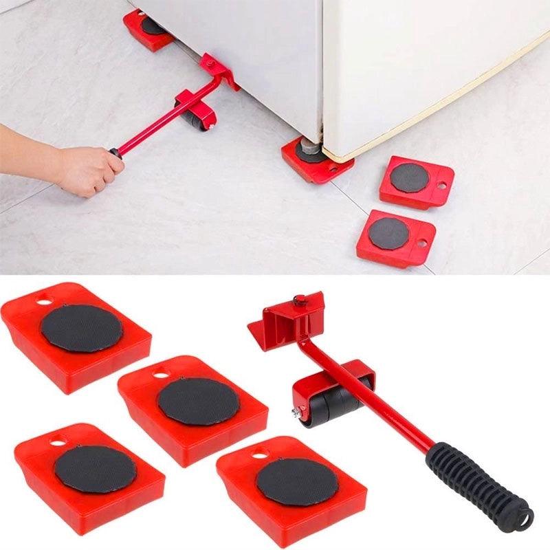 Furniture mover kit with wheels.