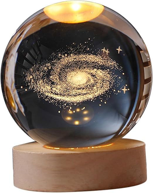 Large Decorative Table Lamp - 3D Crystal Ball