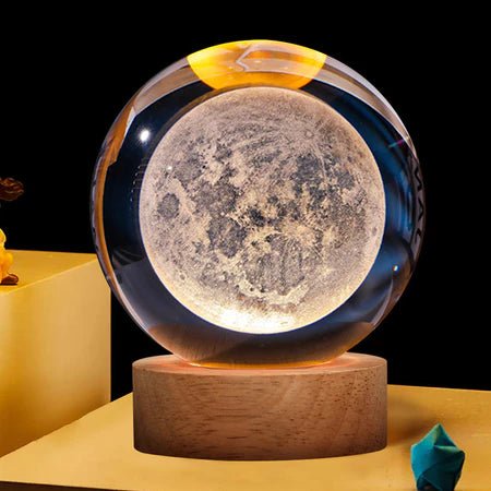 Large Decorative Table Lamp - 3D Crystal Ball