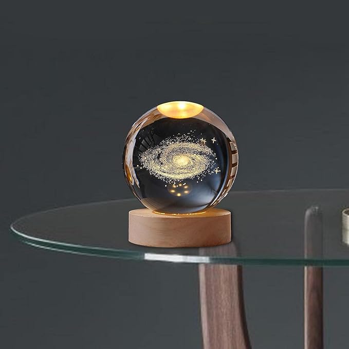 Large Decorative Table Lamp - 3D Crystal Ball