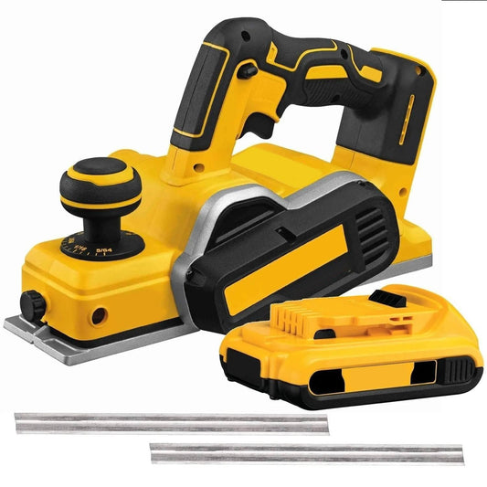 20V Brushless Cordless Planer with Battery and Carbide Blades