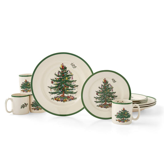 Christmas-Themed Dinner Set – 12 Pieces